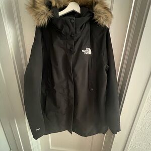 North Face Black Parka with Fur Hood
